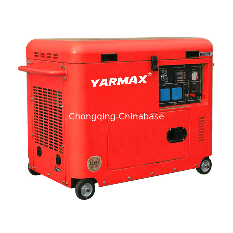 ターミナル 220V 22.7A 5.0KW 5.5KW 携帯用ディーゼル発電機 YM7700T サイレント発電機