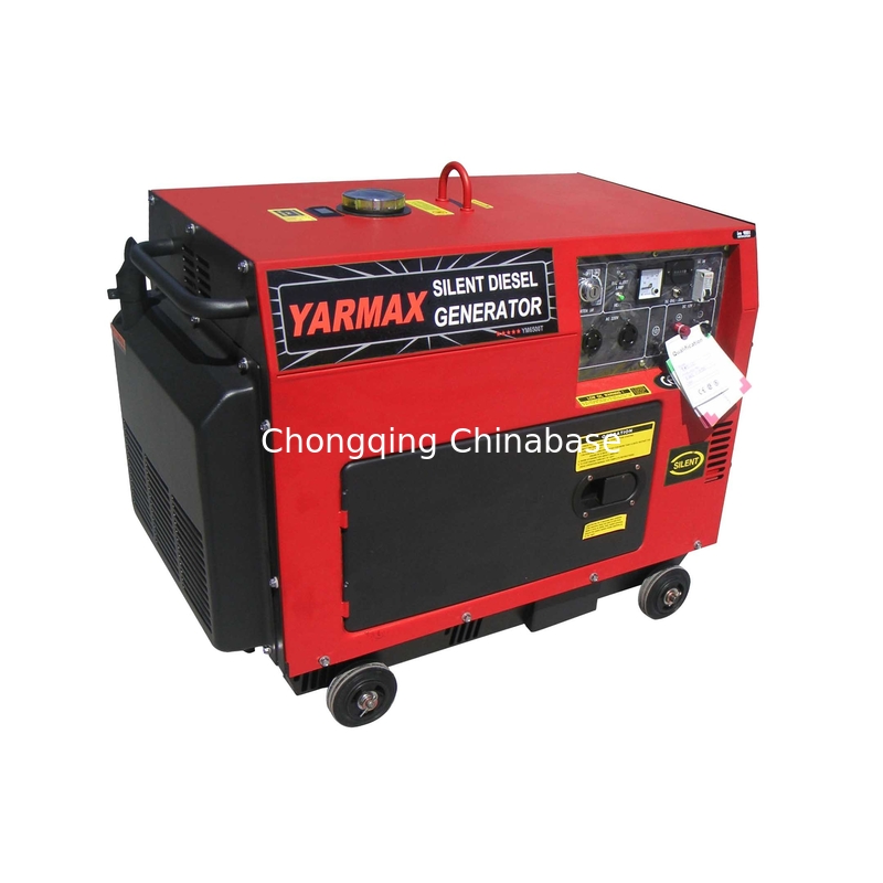 ターミナル 220V 22.7A 5.0KW 5.5KW 携帯用ディーゼル発電機 YM7700T サイレント発電機